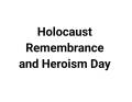 Holocaust Memorial Program